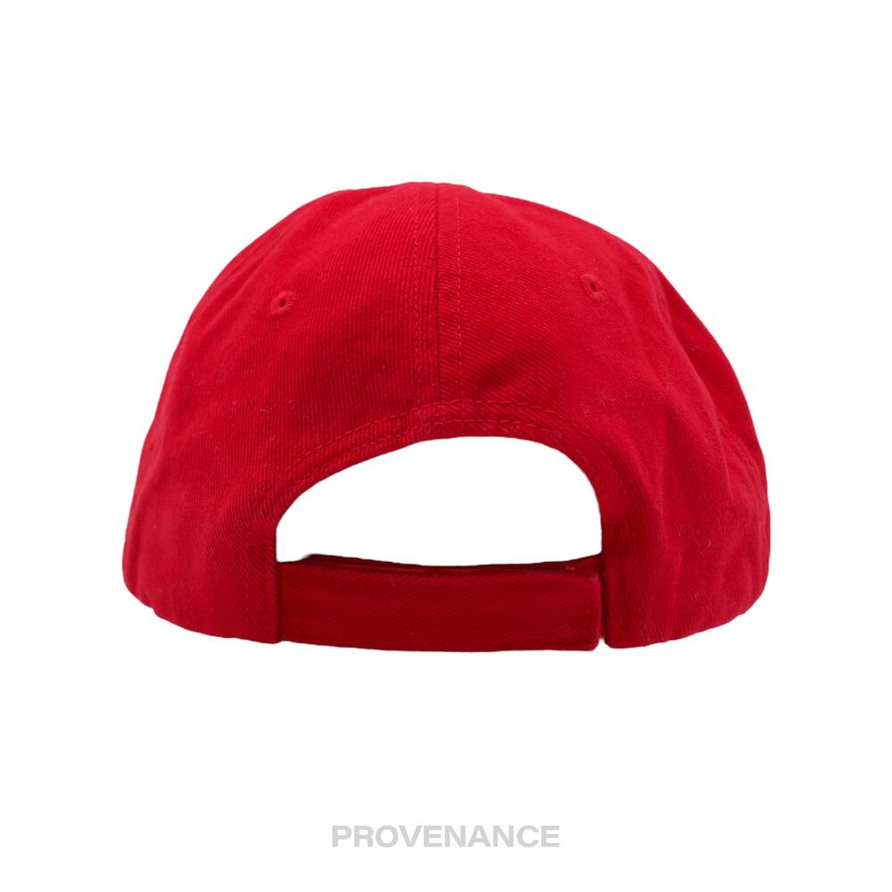 🔴 Balenciaga Embroidered Logo Cap - Red - Picture 2 of 10